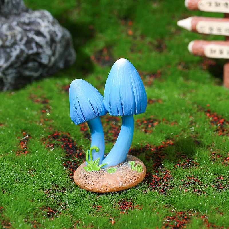 新款蘑菇摆件 苔藓微景装饰品 桌面树脂工艺品小摆件