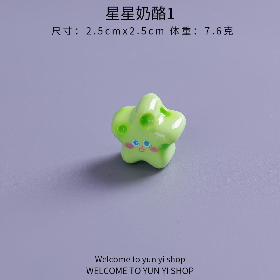 树脂摆件可爱奇趣小奶酪 微景观装饰品diy食玩造景配件桌面小摆件