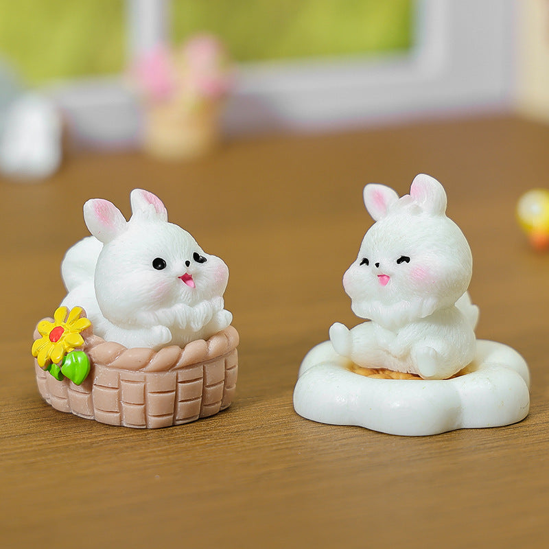 Objella - Fluffy-Tail Rabbit Miniature Ornament