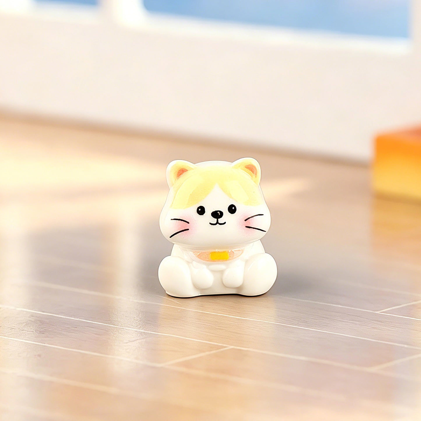 卡通小猫猫咪萌粒桌面车载装饰立体树脂小摆件工艺品钥匙扣挂件