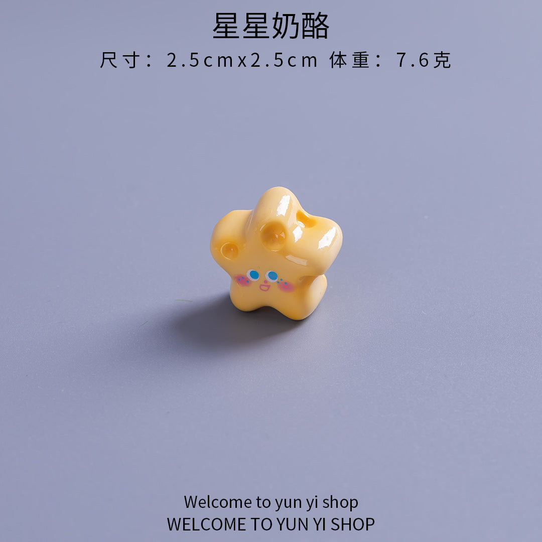 树脂摆件可爱奇趣小奶酪 微景观装饰品diy食玩造景配件桌面小摆件