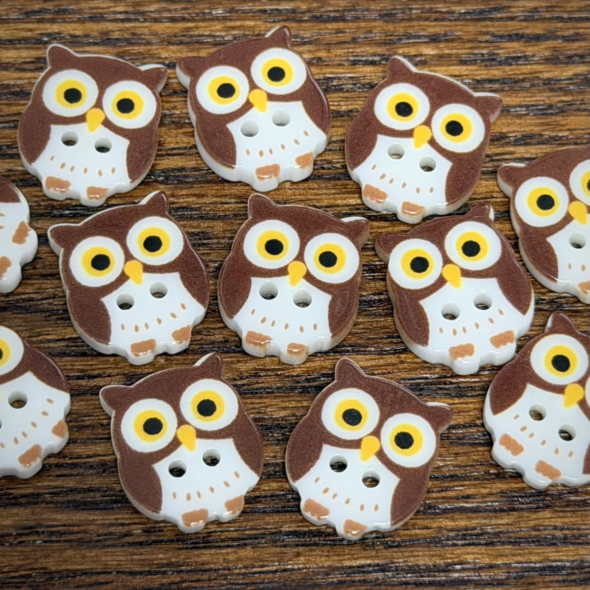 Bunli - DIY 10 Pack Owl Shape Two Hole Button