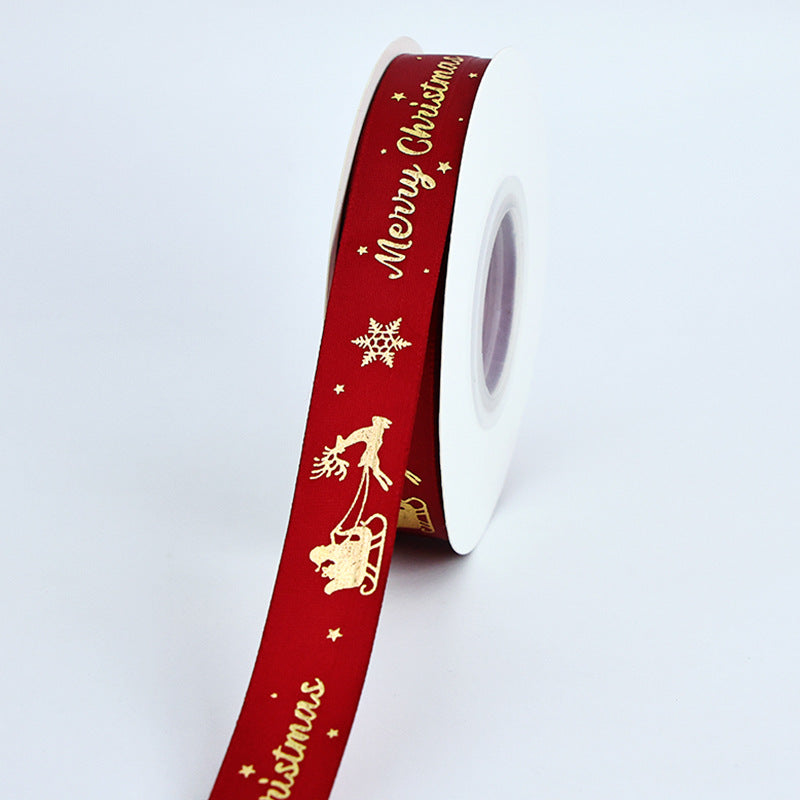 Rivora - Striped Christmas Print Ribbon