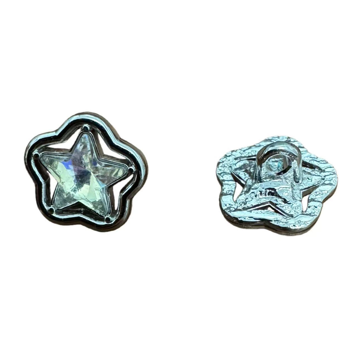Bunli - DIY 10 Pack Sparkle Star Shank Button
