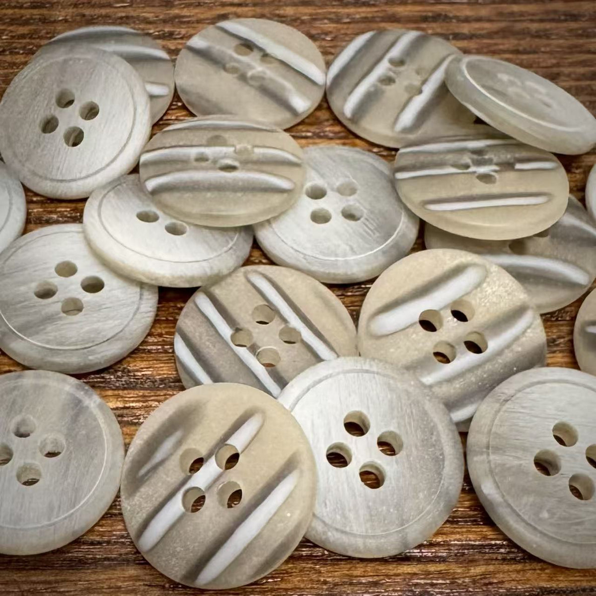 Bunli - DIY 10 Pack Offset Zebra Pattern Button