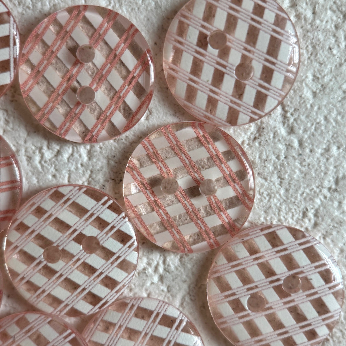 Bunli - DIY 10 Pack Transparent Mixed-Pattern Round Button