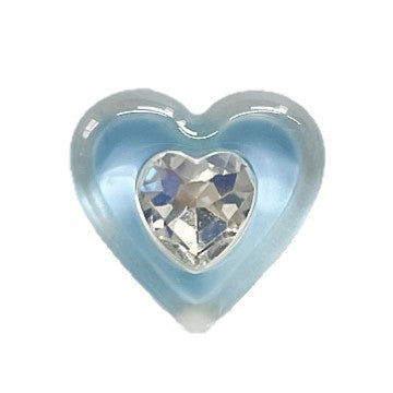 Chivy - Translucent Faceted Heart Cabochon Accessory