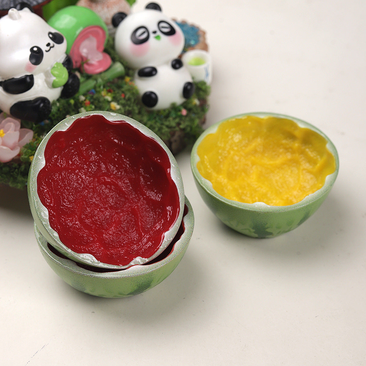 卡通diy树脂配件饰品立体西瓜碗奶油胶发夹鞋扣钥匙扣吊坠配饰