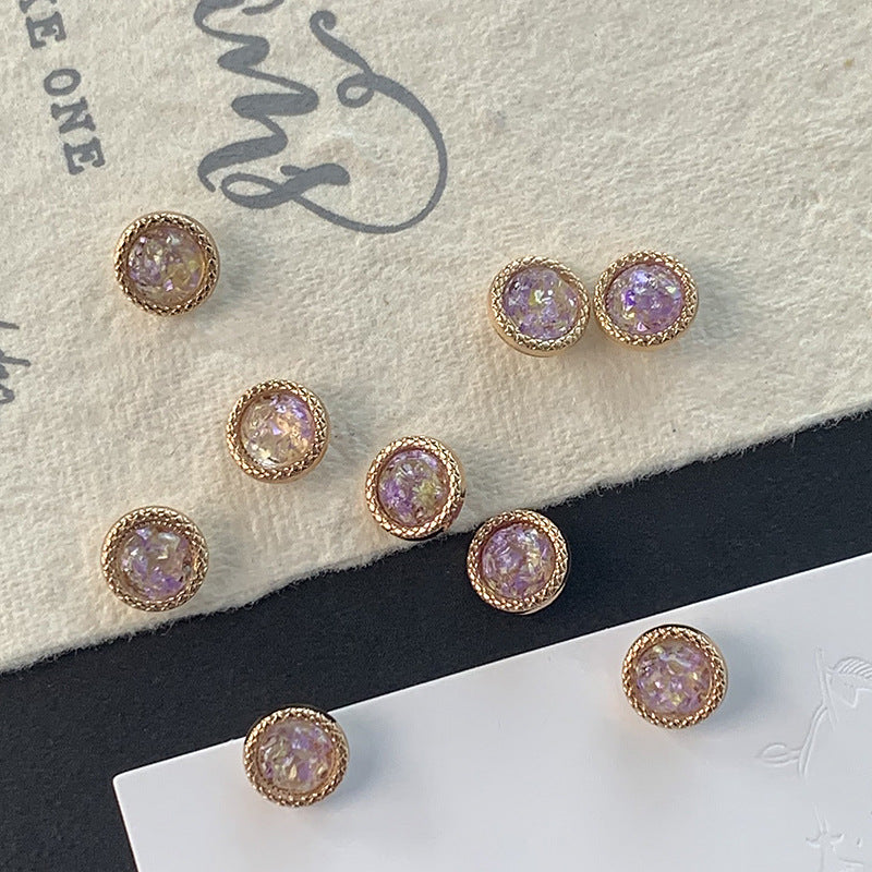 金属果冻碎花金边纽扣衬衫开衫扣子旗袍服装钮扣扣子连衣裙扣批发