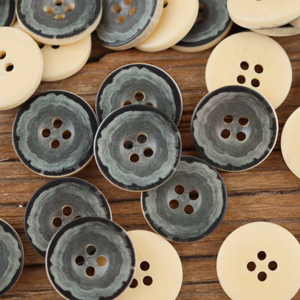 Bunli - DIY 10 Pack Concentric Mottled Round Button