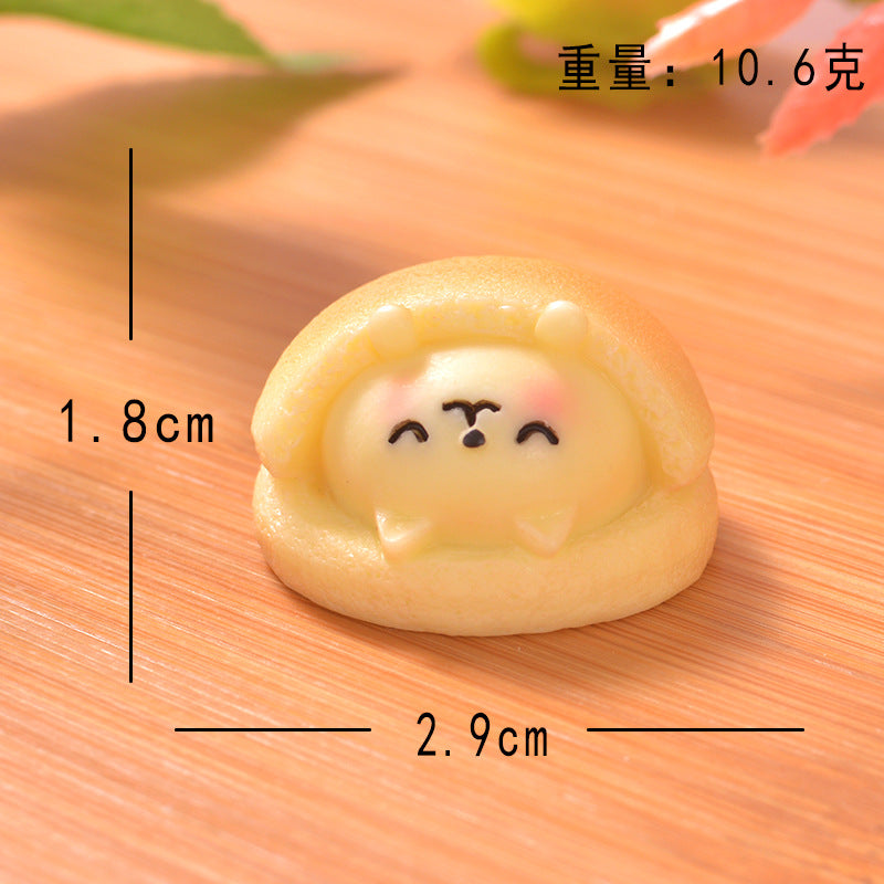 烘培动物树脂小摆件 卡通马卡龙夹心饼干DIY小配件微缩场景摆件