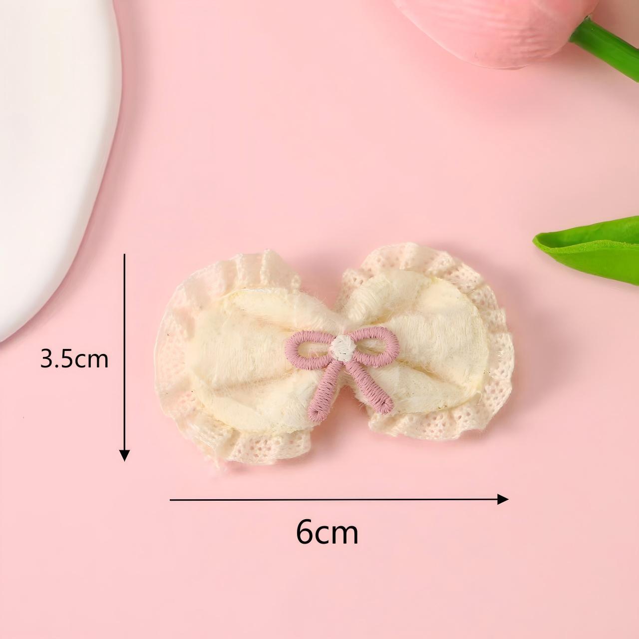 韩系手工蕾丝布艺饰品 花朵蝴蝶结造型DIY辅料 发饰鞋服装饰配件