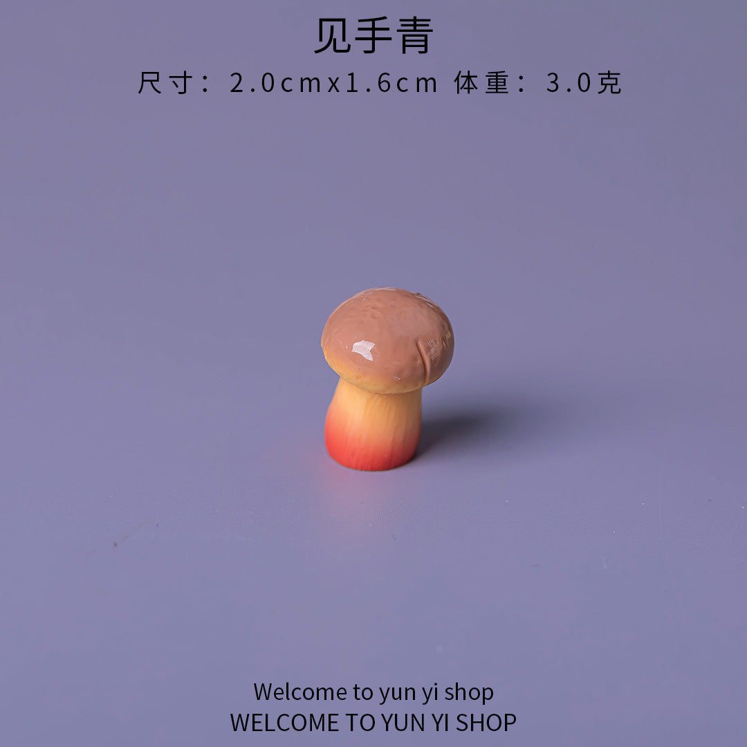 食玩小蘑菇菌香菇 微景观仿真diy装饰品盲袋配件迷你生态瓶小摆件