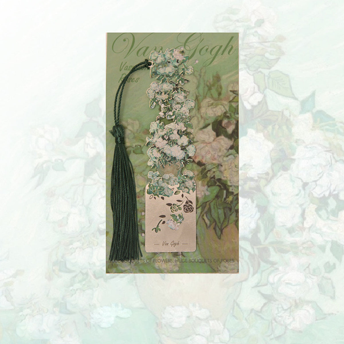 Novellea - Floral-Landscape Multicolor-Tassel Bookmark
