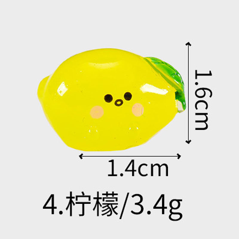 微景观树脂仿真夜光水果荔枝草莓可爱创意工艺品食玩小摆件批发