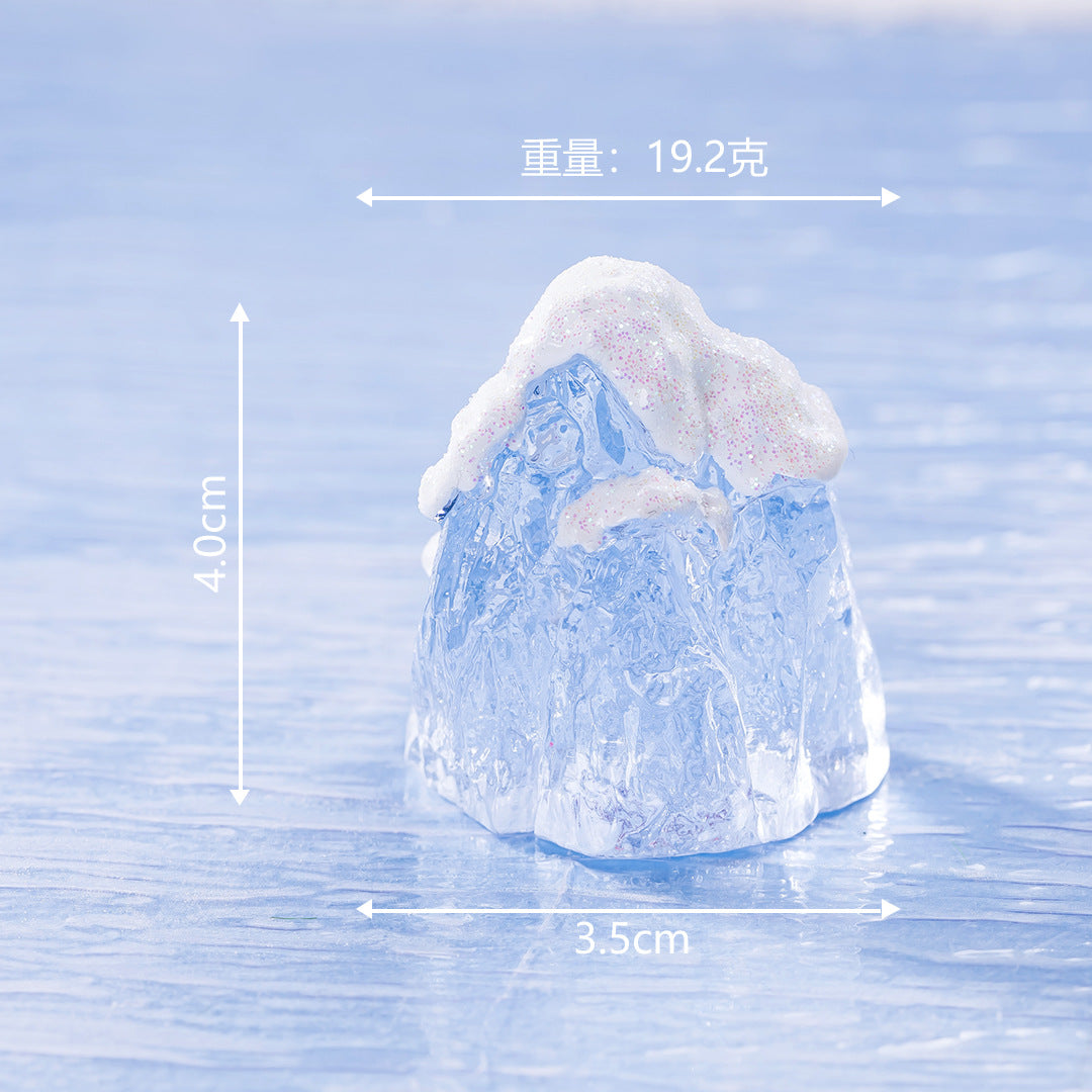 微景观摆件创意新品冰山世界 高级感小众摆件diy配件车载桌面摆件