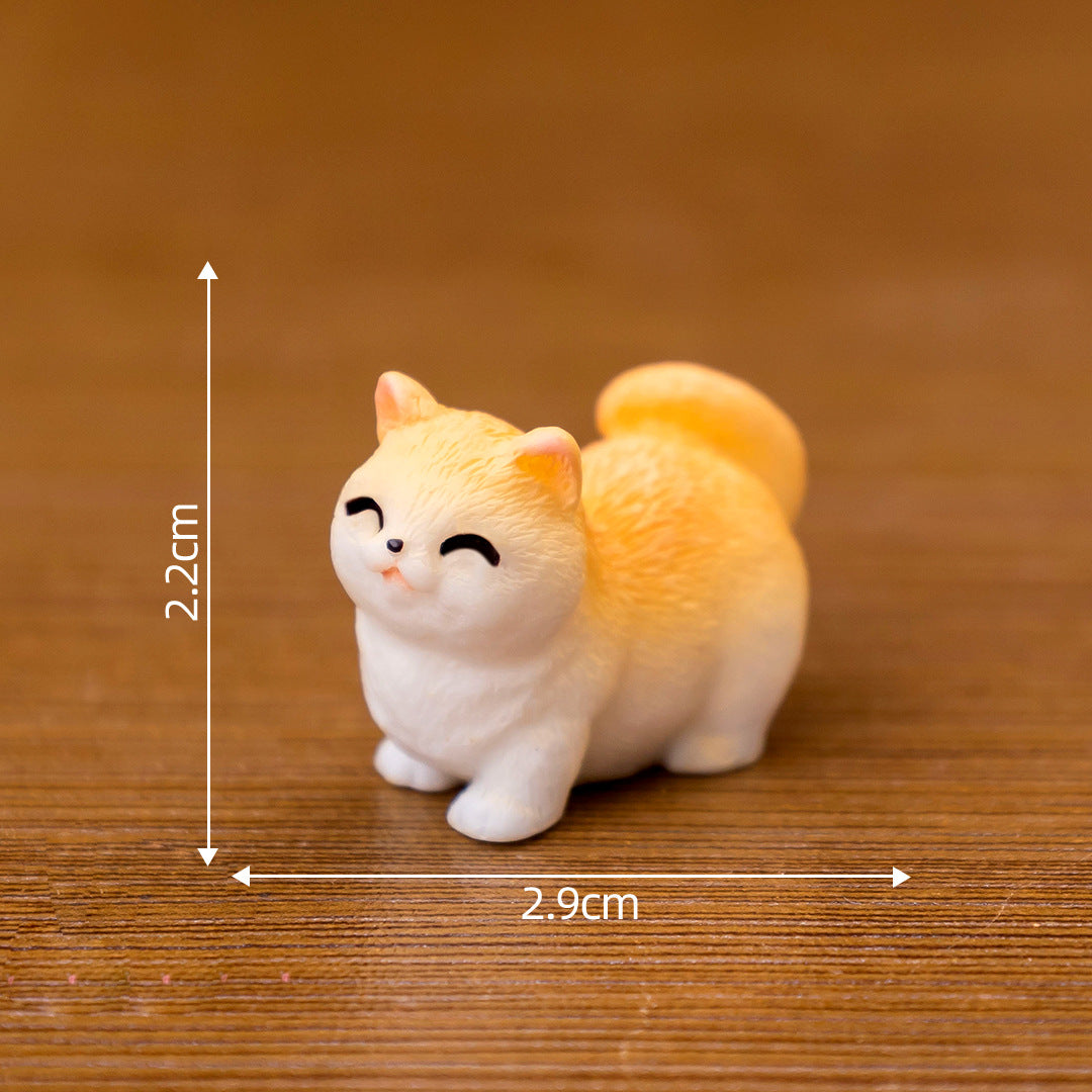 微景观创意可爱小猫猫咪 diy装饰品盲袋配件迷你桌面汽车载小摆件