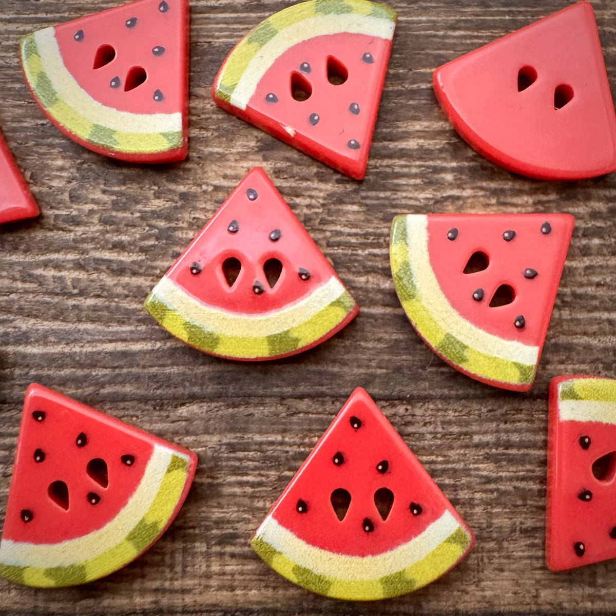 Bunli - DIY 10 Pack Cartoon Watermelon Two-Hole Button