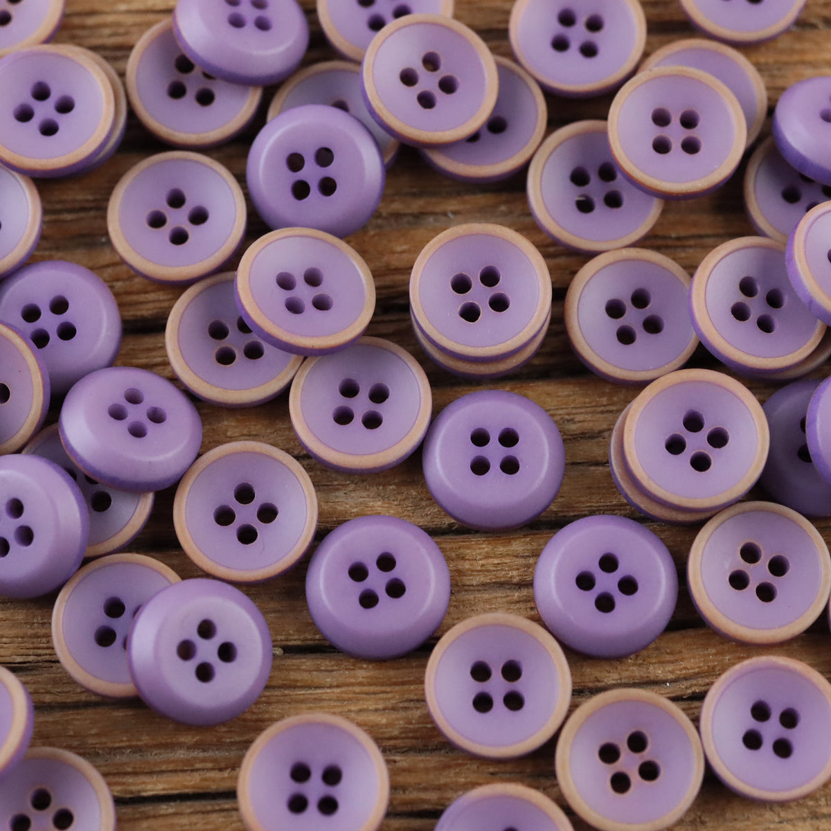 Bunli - DIY 10 Pack Matte Round Four Hole Button