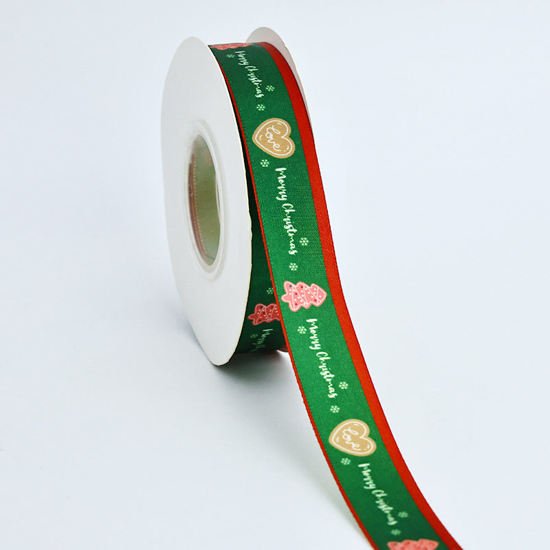 Rivora - Striped Christmas Print Ribbon