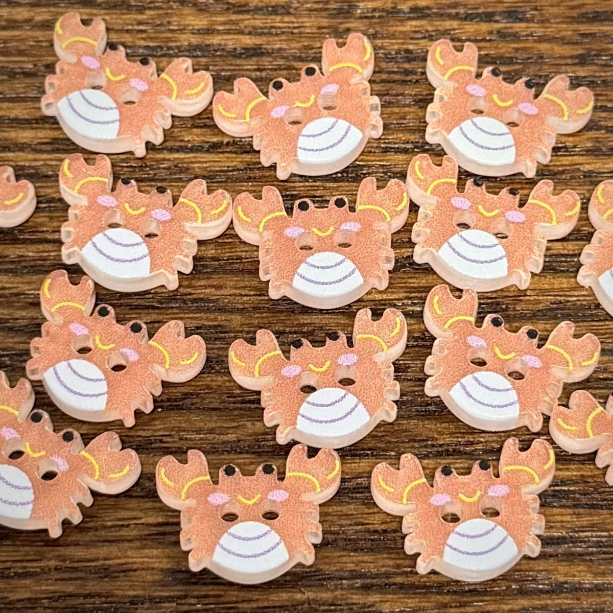 Bunli - DIY 10 Pack Crab Shape Two Hole Button