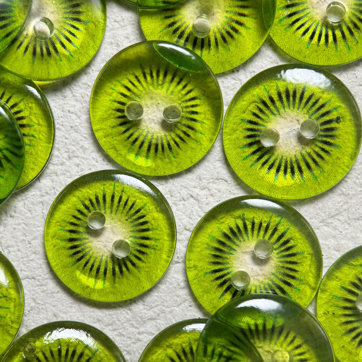Bunli - DIY 10 Pack Transparent Mixed-Fruit Round Button