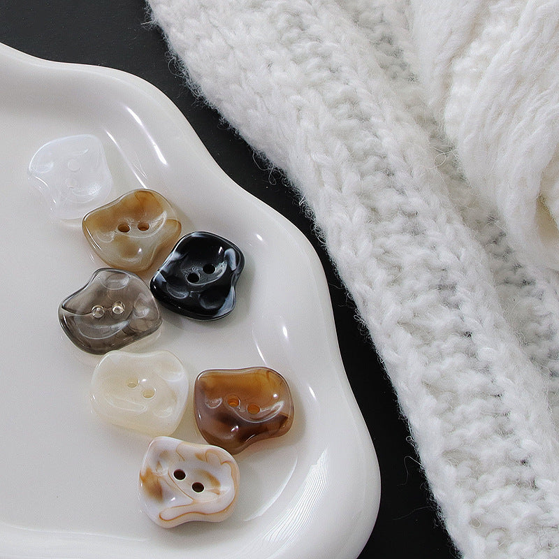 Bunli - DIY 10 Pack Marbled Two Hole Button