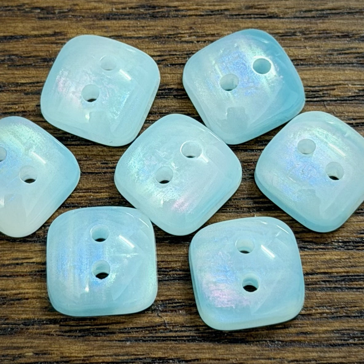 Bunli - DIY 10 Pack Faceted Square Two-Hole Button