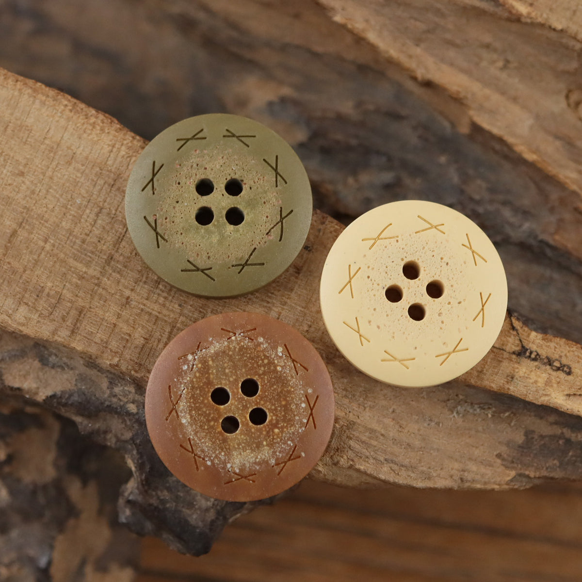 Bunli - DIY 10 Pack Engraved Round Button