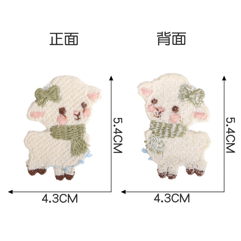 厂家批发DIY服饰配件花朵布贴头饰发夹配件可爱针织服装辅料现货