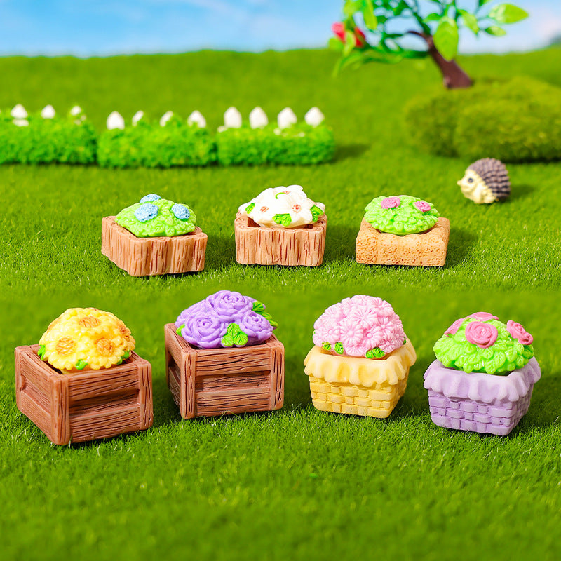 Objella - Flower Garden Scene Miniature Ornament