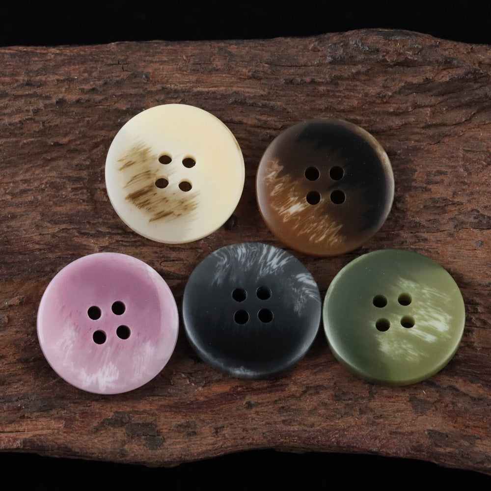 Bunli - DIY 10 Pack Contrast-Marked Round Button