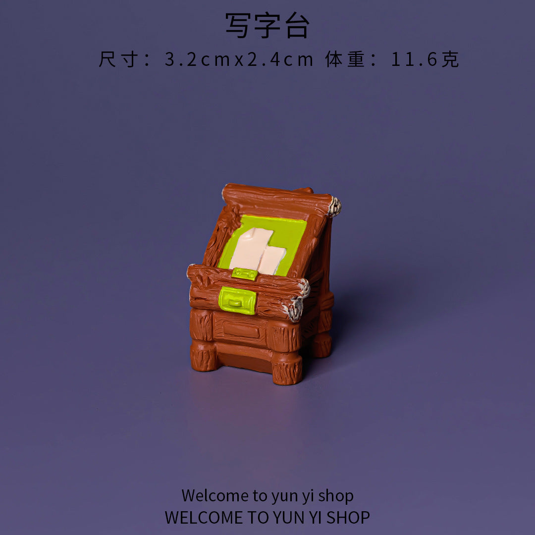 微景观创意写实红木家具 diy古风摆件家居客厅装饰车载桌面小摆件
