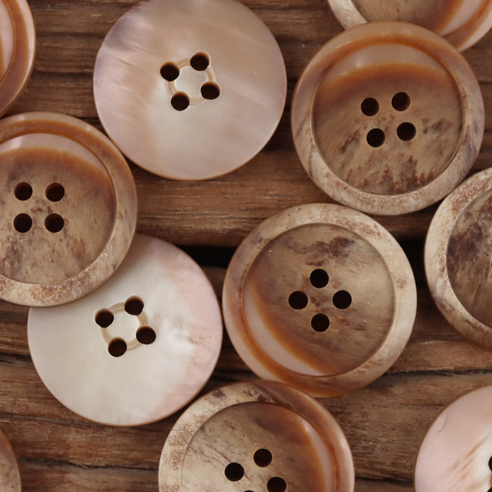 Bunli - DIY 10 Pack Gradient Recessed-Rim Round Button