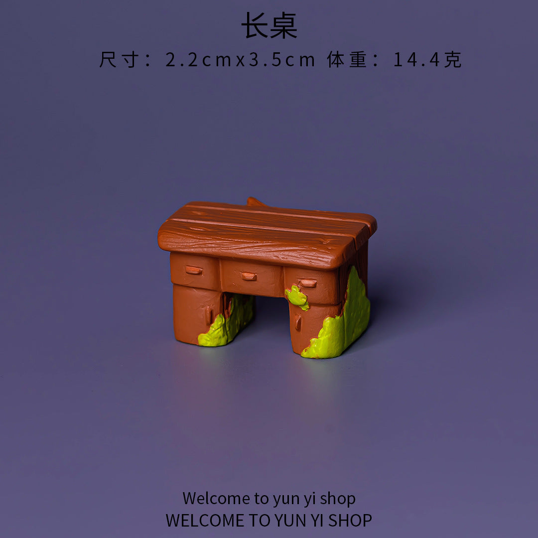 微景观创意写实红木家具 diy古风摆件家居客厅装饰车载桌面小摆件