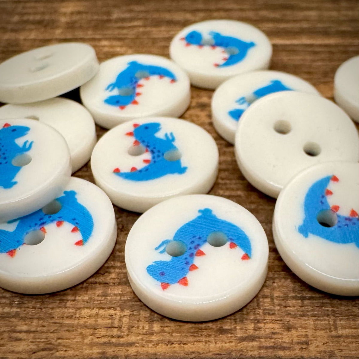 Bunli - DIY 10 Pack Dinosaur Shape Two Hole Button