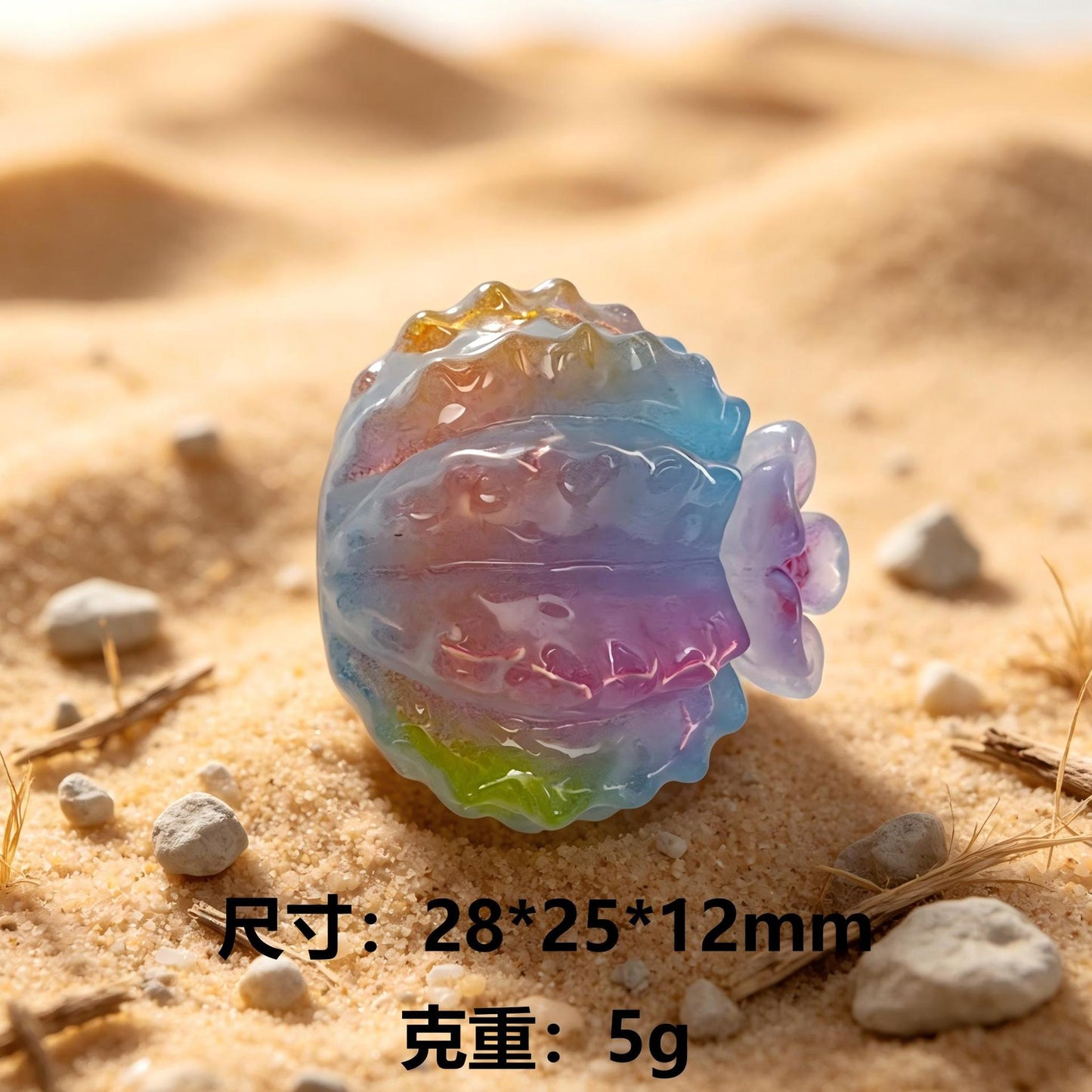 仿真炫彩仙人球树脂微缩摆件DIY冰箱贴钥匙扣挂件发饰贴片配件