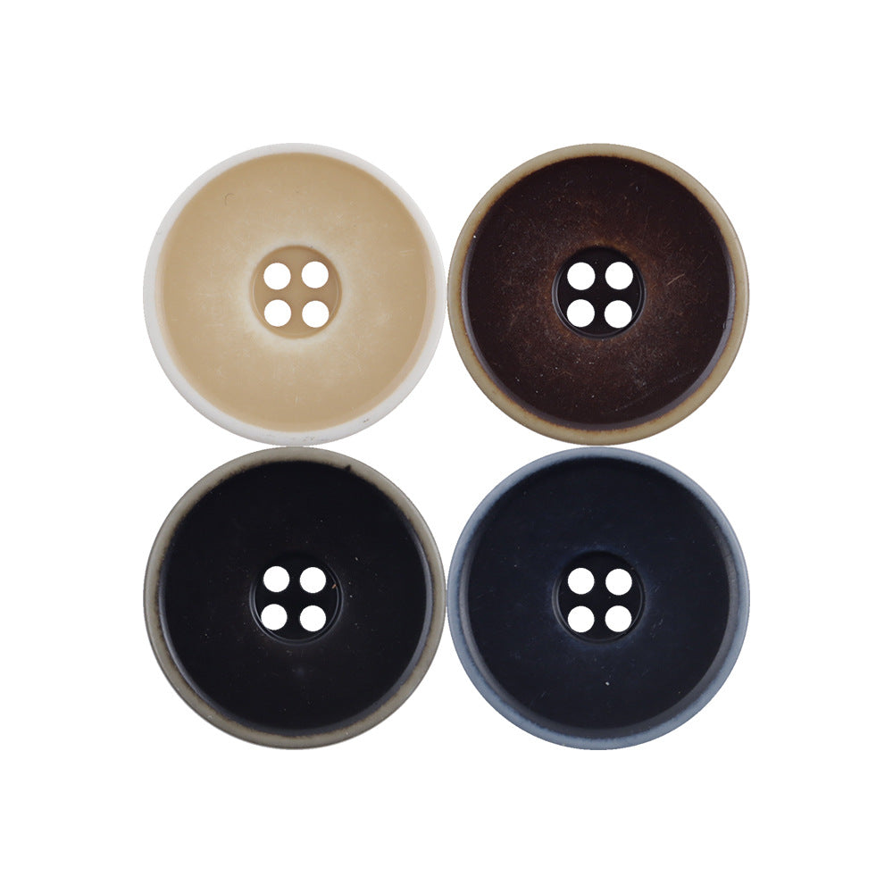 Bunli - DIY 10 Pack Contrast-Rim Round Button
