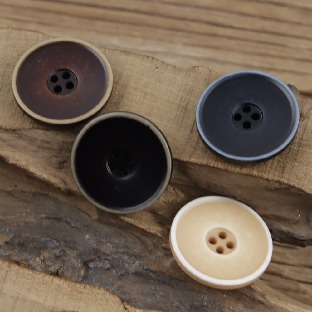 Bunli - DIY 10 Pack Contrast-Rim Round Button