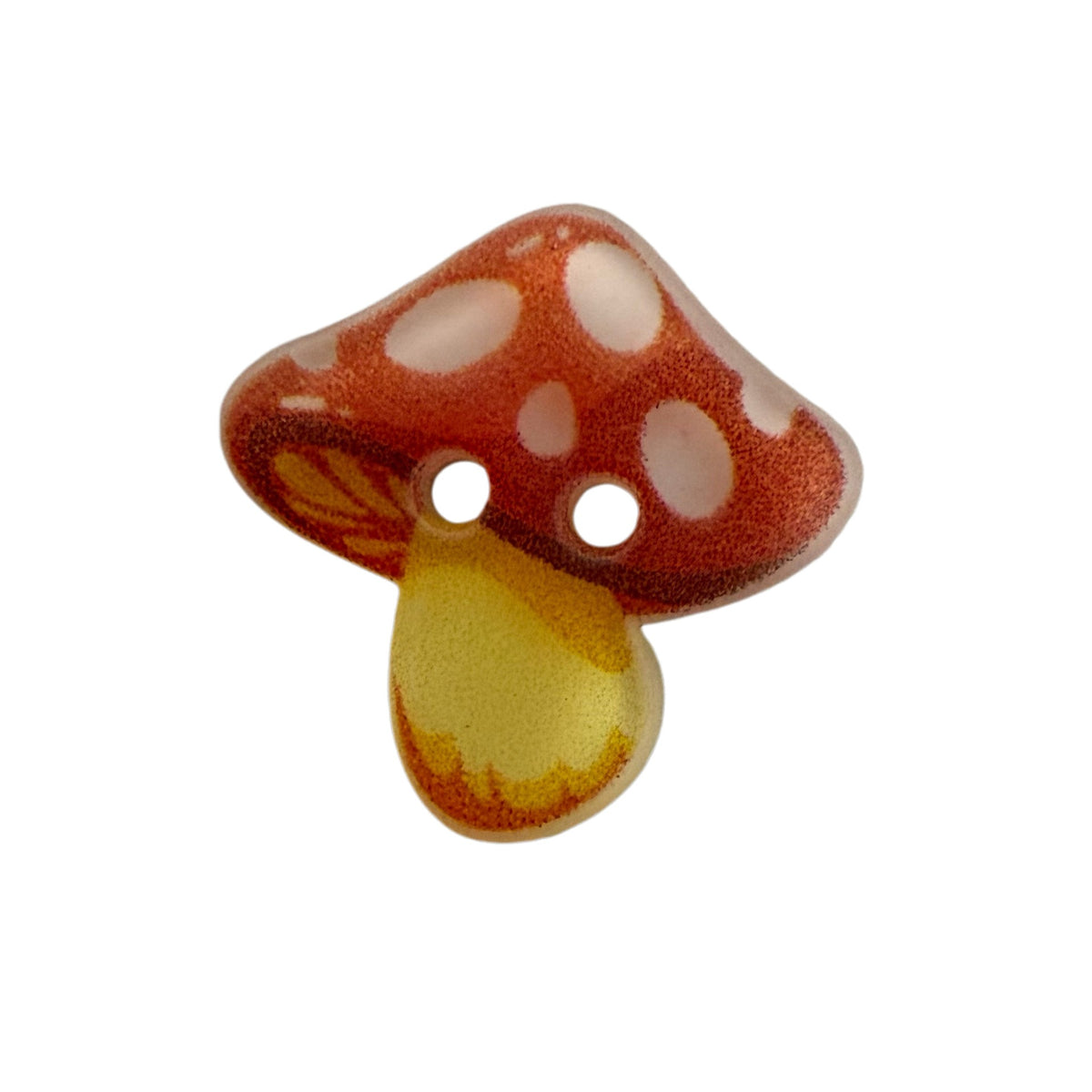 Bunli - DIY 10 Pack Red Mushroom Two Hole Button