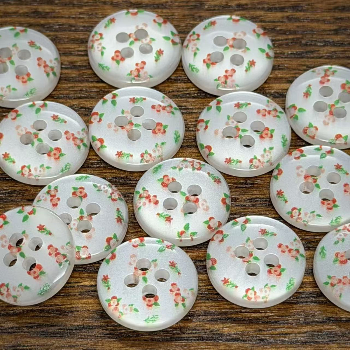 森系小碎花连衣裙纽扣缝纫娃衣大肠发圈书衣手帐DIY手作配饰扣子