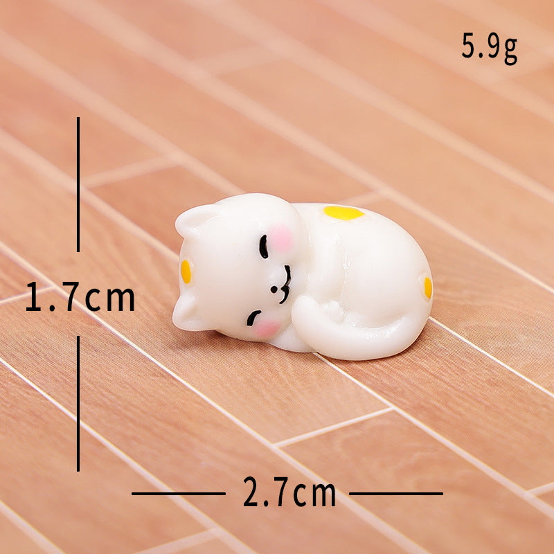 创意可爱小猫微景观摆件家居桌面树脂diy工艺装饰小摆件配件批发