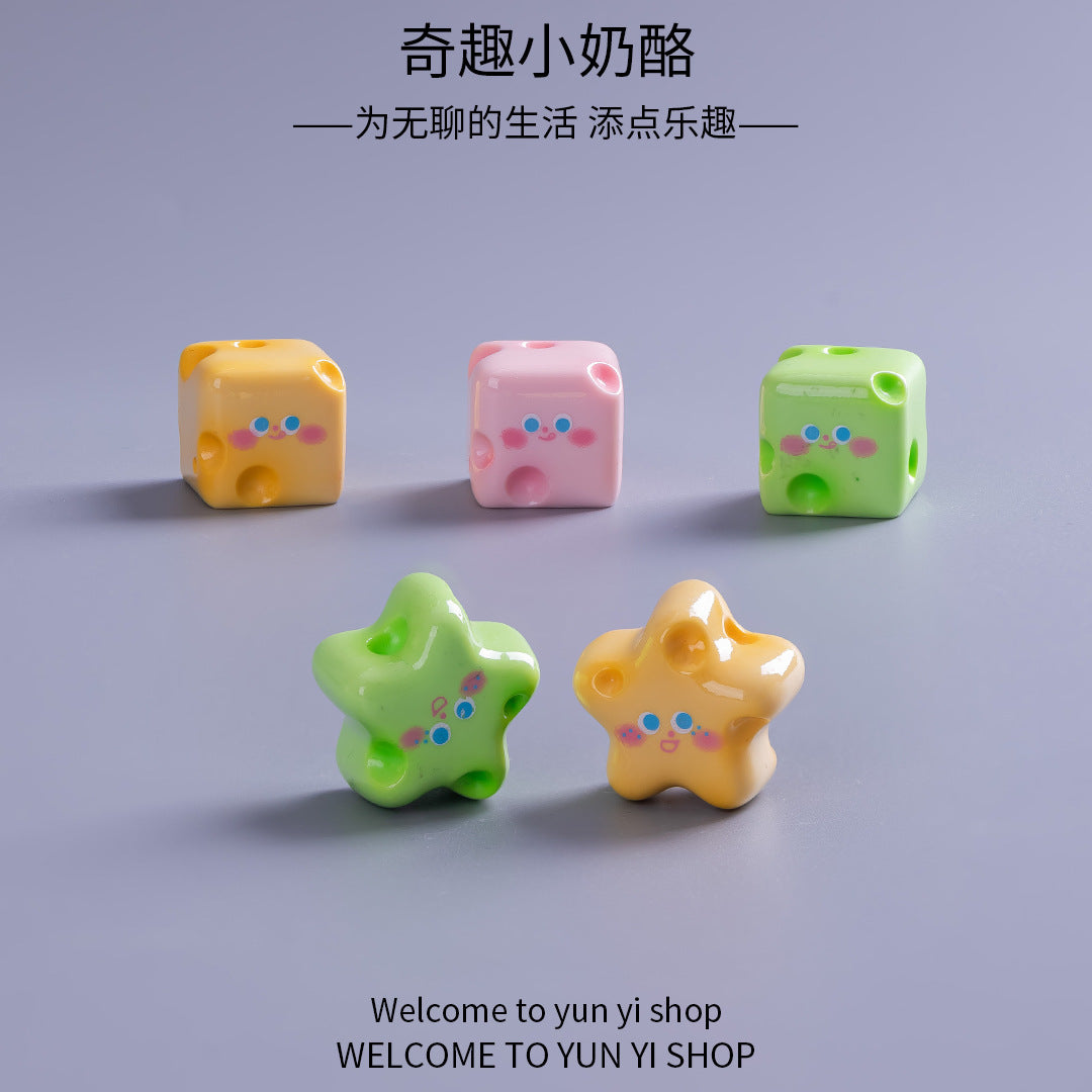 树脂摆件可爱奇趣小奶酪 微景观装饰品diy食玩造景配件桌面小摆件