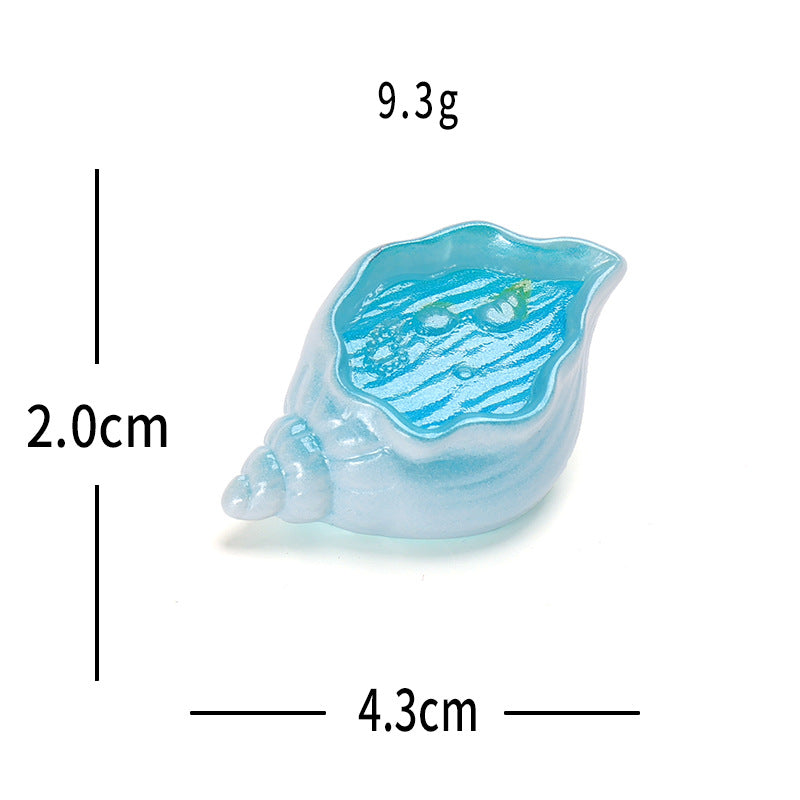 跨境新品创意海洋贝壳水族馆苔藓造景 diy装饰品微景观桌面小摆件