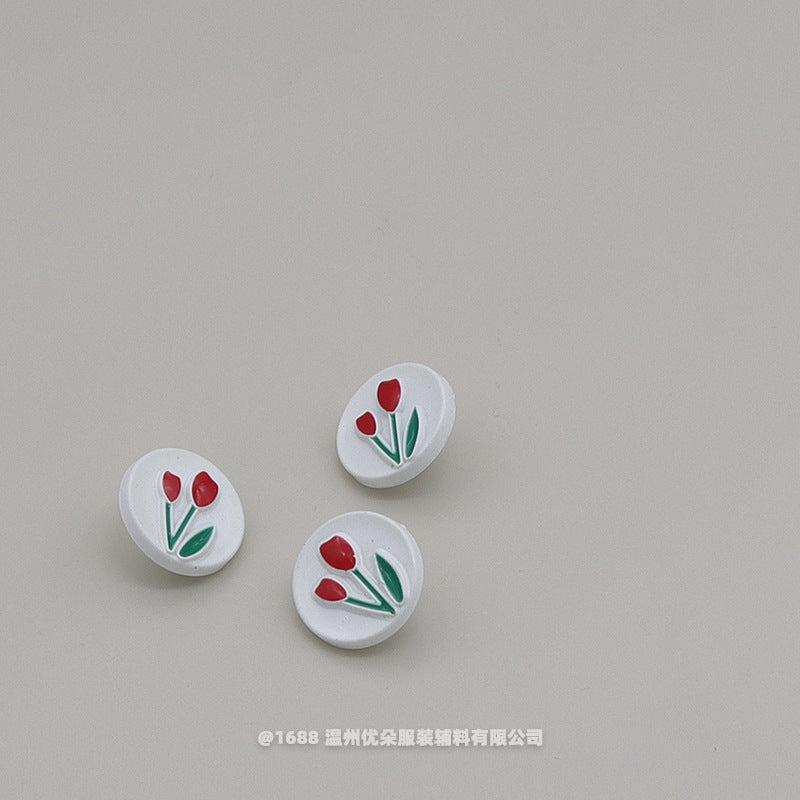 纽扣花朵儿童高端精致时尚西装西裤外套风衣扣子高档女大衣钮扣