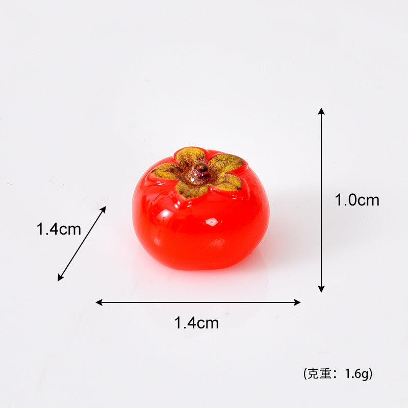 新品微缩仿真西红柿树脂摆件彩绘迷你水果 娃娃屋diy场景桌面配件