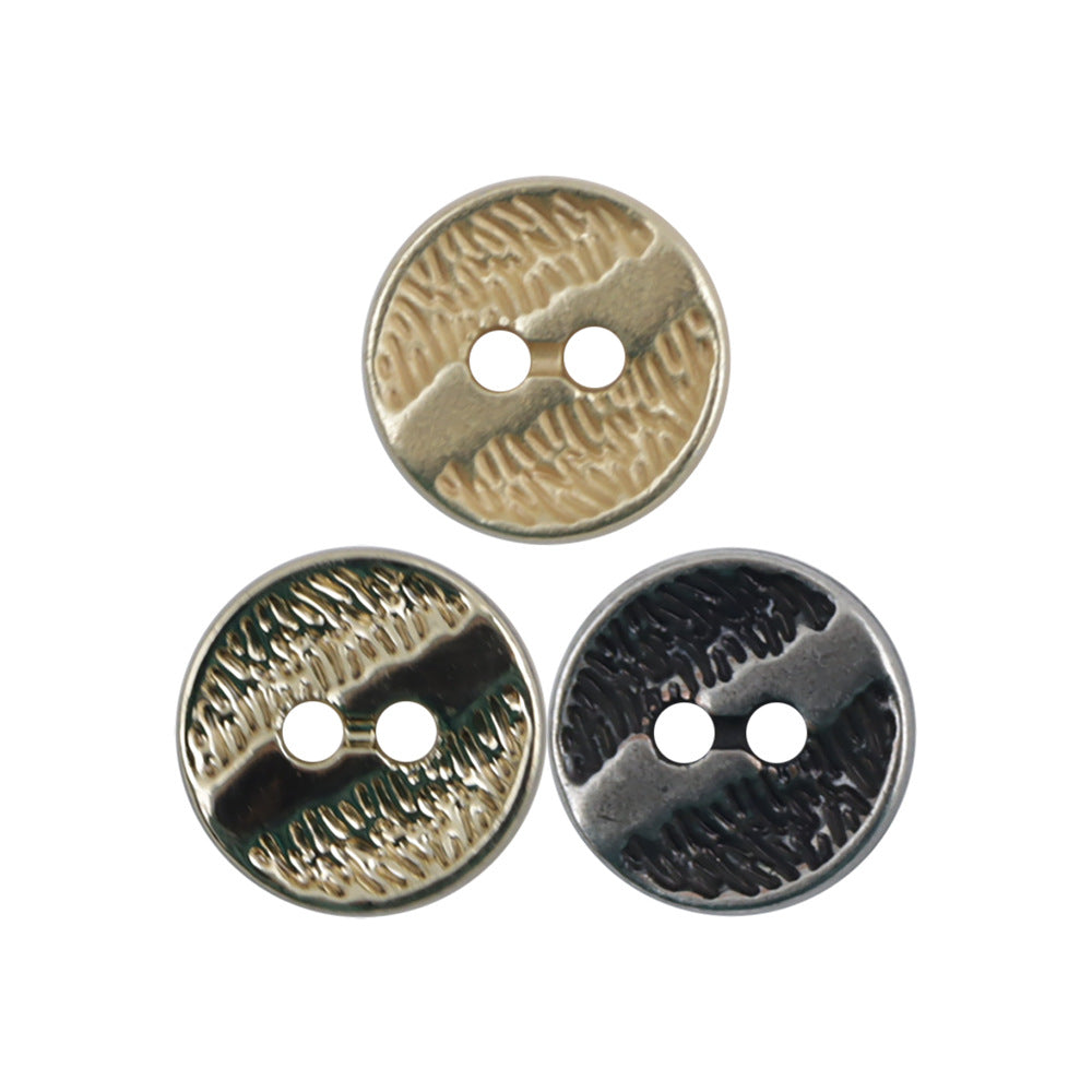 Bunli - DIY 10 Pack Textured Varied-Tone Round Button
