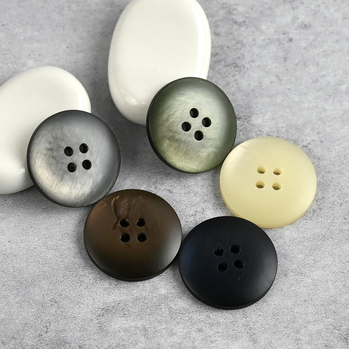 Bunli - DIY 10 Pack Shell Effect Rim Four-Hole Button