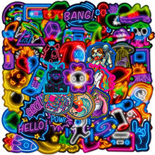 跨境直采50张复古动物主题PP防水贴纸老虎熊猫不重复装饰贴画新品