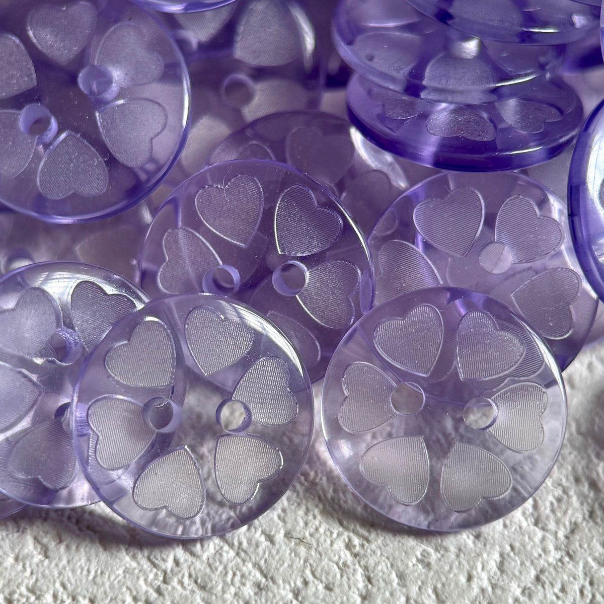 Bunli - DIY 10 Pack Translucent Clover-Pattern Button